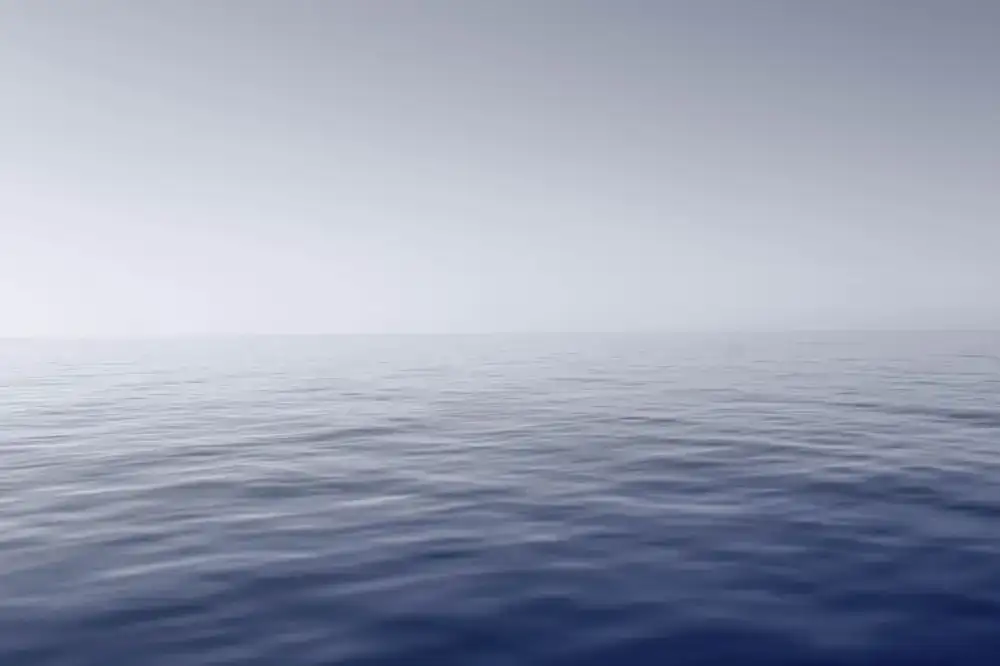 Wide open calm water showing a clear route ahead
